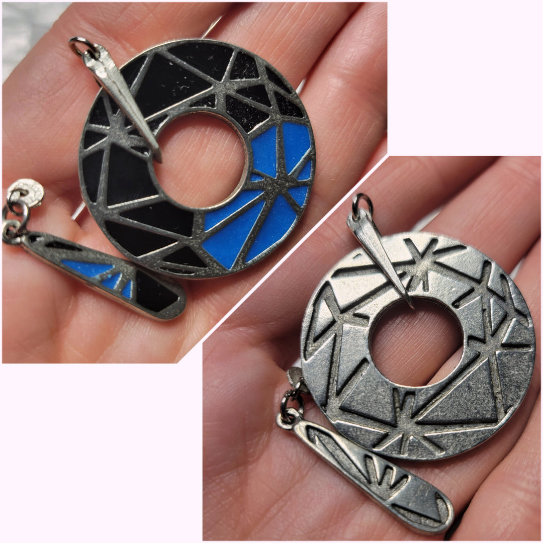 KIT of Parts - ROUND "TANGRAM" - BLUE&BLACK