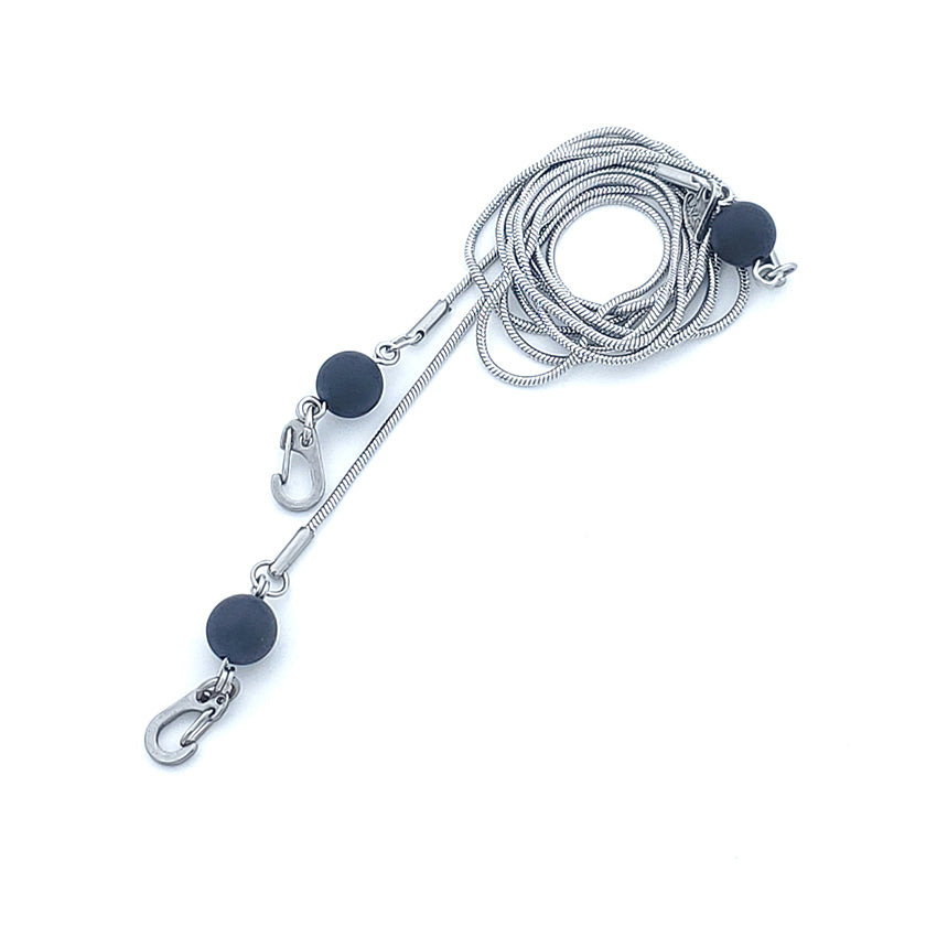 CHAIN - 38in - STONES - Mat Onyx 8mm