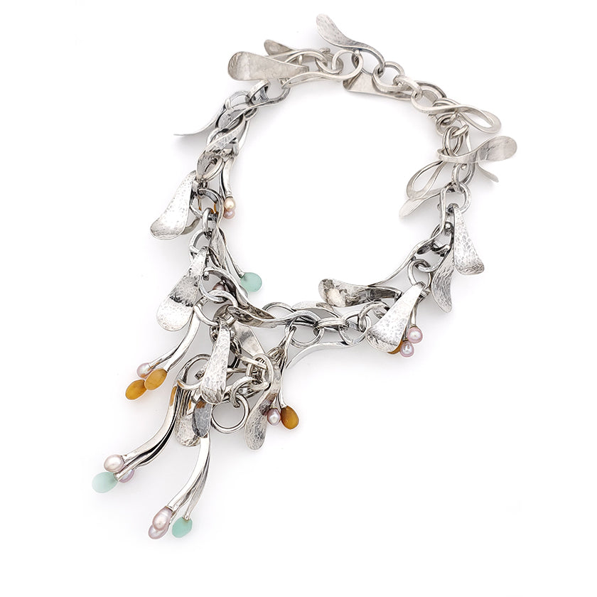 Necklace - WONDERFUL PETALS - Sterling Silver UNIQUE Piece