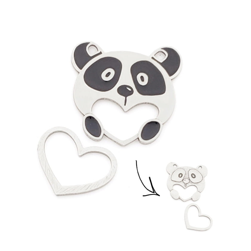 KIT de Pièces - La MENAGERIE - "JULIA le PANDA" - Noir