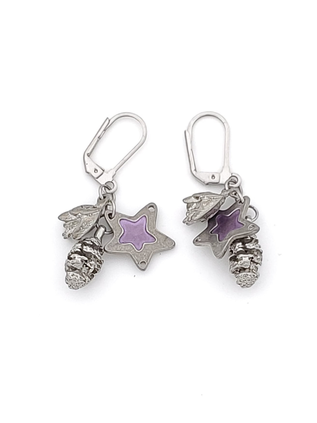 Boucles d'oreilles PENDENTIFS - ÉTOILES ou FLEURS